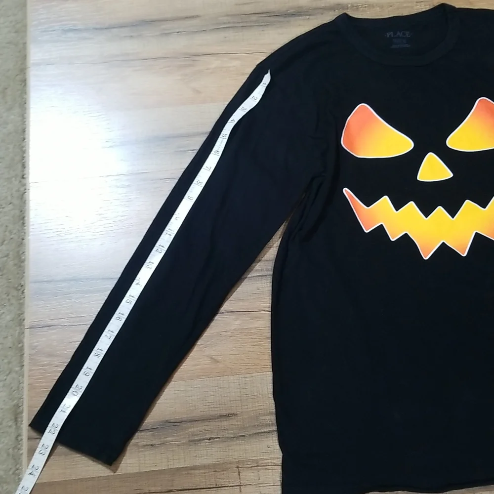 THE CHILDREN'S PLACE Boy's Halloween Pumpkin Graphic Tee - Black